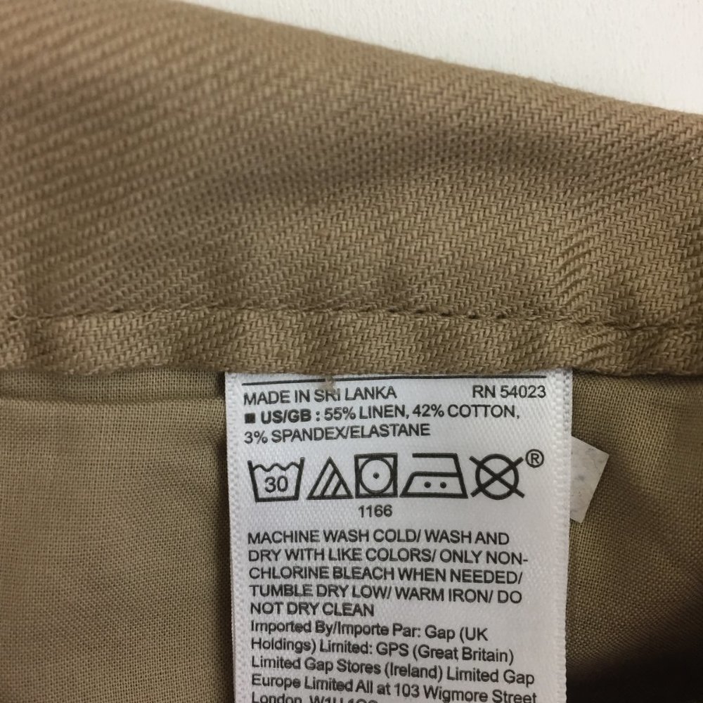 NWOT BANANA REPUBLIC Sand/Tan Linen Blend Pockets High Waist Shorts - Picture 3 of 8